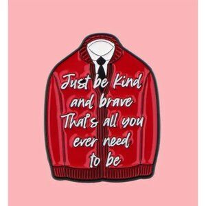 JUST BE KIND Mister Rogers Cardigan Sweater Enamel Pin NEW NWOT